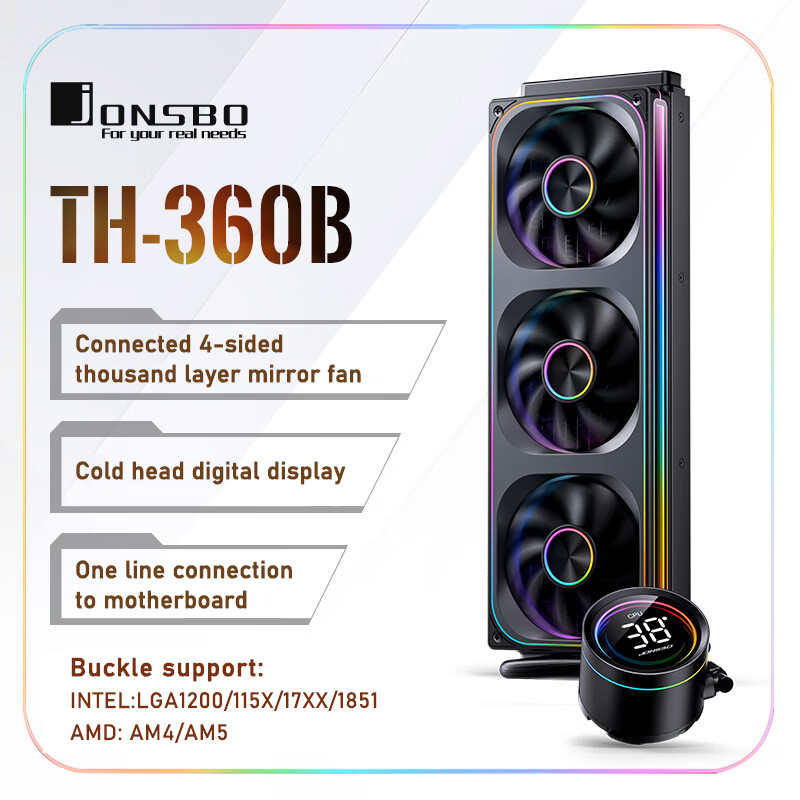 Aio Liquid Cooler - Jonsbo TH-360 AIO CPU Flüssigkeitskühlung Integrierter