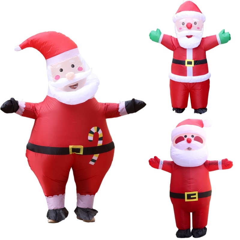 Case Fan - Halloween Erwachsenen-Weihnachtsmann Aufblasbares Kostüm Dekoration Weihnachtsfeier