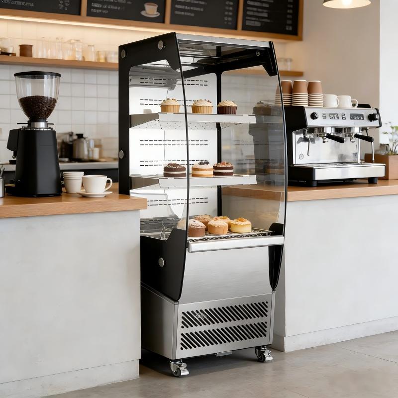 Case Fan - 494x677x1455mm Rotierende Gewerbliche Kuchen-Vitrine mit Ventilator-Kühlung