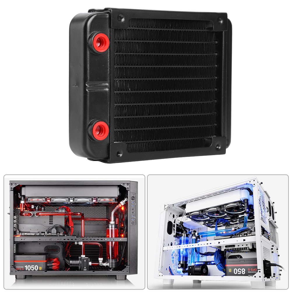 Aio Liquid Cooler - 120mm Wasserkühlungsradiator G1/4 Gewinde Aluminium Wärmetauscher