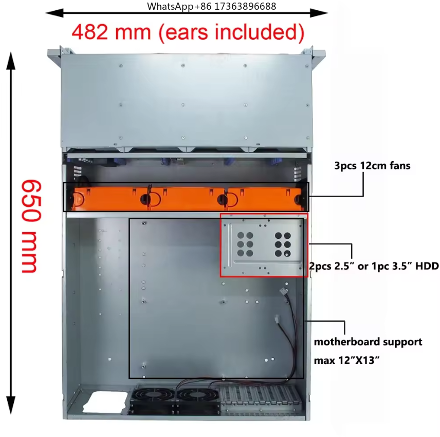 4U Rackmount-Servergehäuse 24  – Case Fan Bewertung und Preis